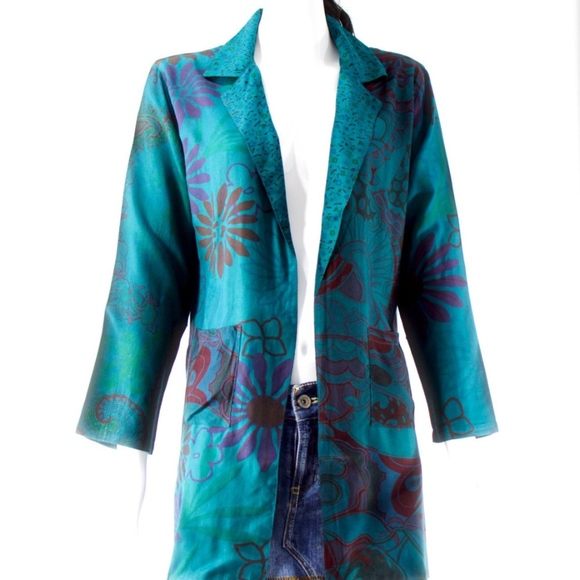 Zashi Jackets & Blazers - 1980's Retro ZASHI Rayon Blazer